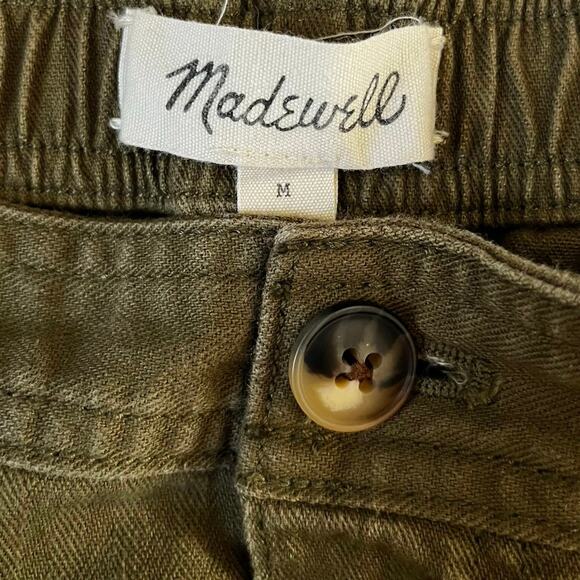 Madewell Army Green High Rise Pants Chino Straight Crop Size M Utility - Picture 5 of 9